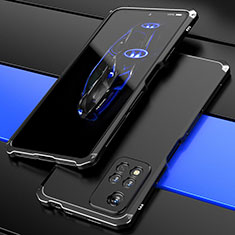Funda Lujo Marco de Aluminio Carcasa 360 Grados P01 para Xiaomi Poco X4 NFC Negro