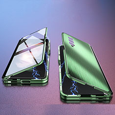Funda Lujo Marco de Aluminio Carcasa 360 Grados P02 para Samsung Galaxy Z Fold4 5G Verde
