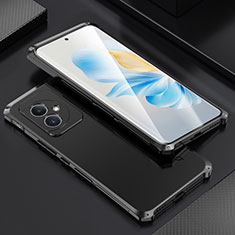 Funda Lujo Marco de Aluminio Carcasa 360 Grados para Huawei Honor 100 5G Negro