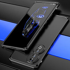 Funda Lujo Marco de Aluminio Carcasa 360 Grados para Huawei Honor 90 5G Negro