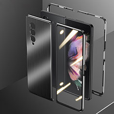 Funda Lujo Marco de Aluminio Carcasa 360 Grados para Samsung Galaxy Z Fold3 5G Negro