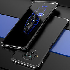 Funda Lujo Marco de Aluminio Carcasa 360 Grados para Xiaomi Mi 10i 5G Negro