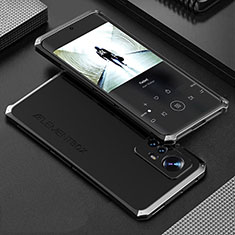 Funda Lujo Marco de Aluminio Carcasa 360 Grados para Xiaomi Mi 12S 5G Plata y Negro