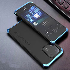 Funda Lujo Marco de Aluminio Carcasa 360 Grados para Xiaomi Mi 13 5G Azul y Negro