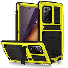 Funda Lujo Marco de Aluminio Carcasa 360 Grados RJ2 para Samsung Galaxy Note 20 Ultra 5G Amarillo