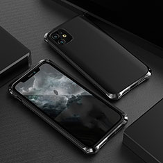 Funda Lujo Marco de Aluminio Carcasa M01 para Apple iPhone 11 Negro