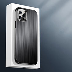 Funda Lujo Marco de Aluminio Carcasa M01 para Apple iPhone 13 Pro Negro