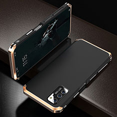 Funda Lujo Marco de Aluminio Carcasa M01 para Huawei Honor View 30 Pro 5G Oro y Negro