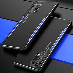 Funda Lujo Marco de Aluminio Carcasa M01 para Oppo Find X3 Lite 5G Azul