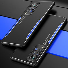 Funda Lujo Marco de Aluminio Carcasa M01 para Vivo X60 Pro 5G Azul