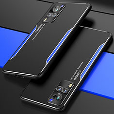 Funda Lujo Marco de Aluminio Carcasa M01 para Vivo X60T 5G Azul