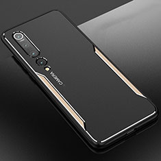 Funda Lujo Marco de Aluminio Carcasa M01 para Xiaomi Mi 10 Pro Oro