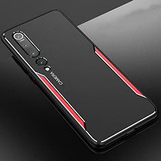 Funda Lujo Marco de Aluminio Carcasa M01 para Xiaomi Mi 10 Pro Rojo