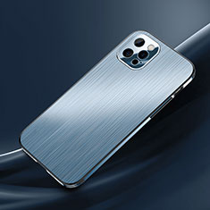 Funda Lujo Marco de Aluminio Carcasa M02 para Apple iPhone 13 Pro Max Azul
