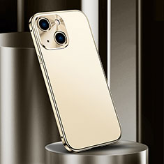 Funda Lujo Marco de Aluminio Carcasa M02 para Apple iPhone 14 Oro