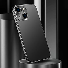 Funda Lujo Marco de Aluminio Carcasa M02 para Apple iPhone 15 Plus Negro