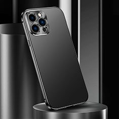 Funda Lujo Marco de Aluminio Carcasa M03 para Apple iPhone 14 Pro Max Negro
