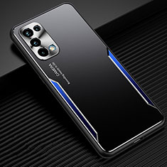 Funda Lujo Marco de Aluminio Carcasa M03 para Oppo Reno5 5G Azul