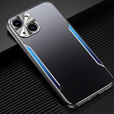 Funda Lujo Marco de Aluminio Carcasa M05 para Apple iPhone 13 Mini Azul