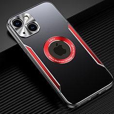 Funda Lujo Marco de Aluminio Carcasa M07 para Apple iPhone 14 Plus Rojo