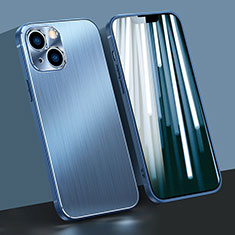 Funda Lujo Marco de Aluminio Carcasa M09 para Apple iPhone 13 Azul