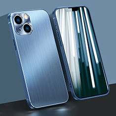 Funda Lujo Marco de Aluminio Carcasa M09 para Apple iPhone 13 Mini Azul