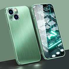 Funda Lujo Marco de Aluminio Carcasa M09 para Apple iPhone 13 Verde