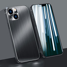 Funda Lujo Marco de Aluminio Carcasa M09 para Apple iPhone 14 Plus Negro
