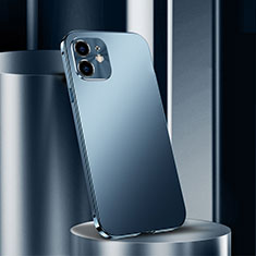 Funda Lujo Marco de Aluminio Carcasa N01 para Apple iPhone 12 Mini Azul