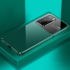 Funda Lujo Marco de Aluminio Carcasa N01 para Huawei P40 Verde