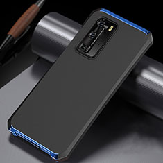 Funda Lujo Marco de Aluminio Carcasa N02 para Huawei P40 Pro Azul y Negro