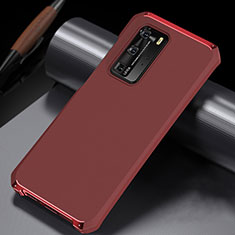 Funda Lujo Marco de Aluminio Carcasa N02 para Huawei P40 Pro Rojo