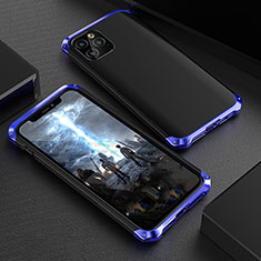 Funda Lujo Marco de Aluminio Carcasa para Apple iPhone 11 Pro Azul