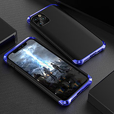 Funda Lujo Marco de Aluminio Carcasa para Apple iPhone 11 Pro Max Azul