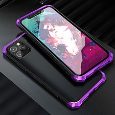 Funda Lujo Marco de Aluminio Carcasa para Apple iPhone 11 Pro Max Morado