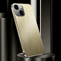 Funda Lujo Marco de Aluminio Carcasa para Apple iPhone 14 Oro