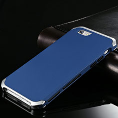 Funda Lujo Marco de Aluminio Carcasa para Apple iPhone 6 Azul