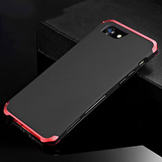 Funda Lujo Marco de Aluminio Carcasa para Apple iPhone 7 Rojo y Negro