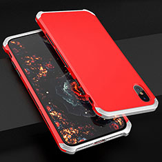 Funda Lujo Marco de Aluminio Carcasa para Apple iPhone Xs Vistoso