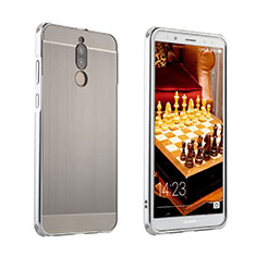 Funda Lujo Marco de Aluminio Carcasa para Huawei G10 Plata