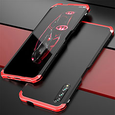 Funda Lujo Marco de Aluminio Carcasa para Huawei Honor 9X Pro Rojo y Negro