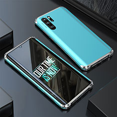 Funda Lujo Marco de Aluminio Carcasa para Huawei P30 Pro Cian