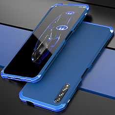 Funda Lujo Marco de Aluminio Carcasa para Huawei Y9s Azul