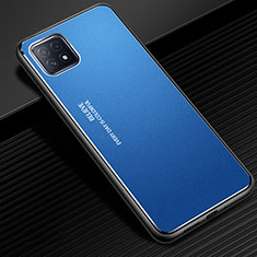 Funda Lujo Marco de Aluminio Carcasa para Oppo A72 5G Azul