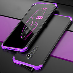 Funda Lujo Marco de Aluminio Carcasa para Oppo Reno2 Morado