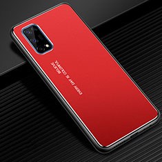 Funda Lujo Marco de Aluminio Carcasa para Realme Q2 Pro 5G Rojo