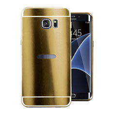 Funda Lujo Marco de Aluminio Carcasa para Samsung Galaxy S7 Edge G935F Oro