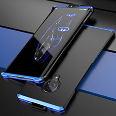 Funda Lujo Marco de Aluminio Carcasa para Vivo Nex 3 Azul y Negro