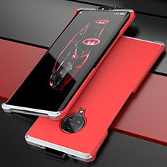 Funda Lujo Marco de Aluminio Carcasa para Vivo Nex 3 Plata y Rojo