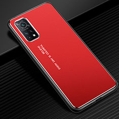 Funda Lujo Marco de Aluminio Carcasa para Xiaomi Mi 10T 5G Rojo